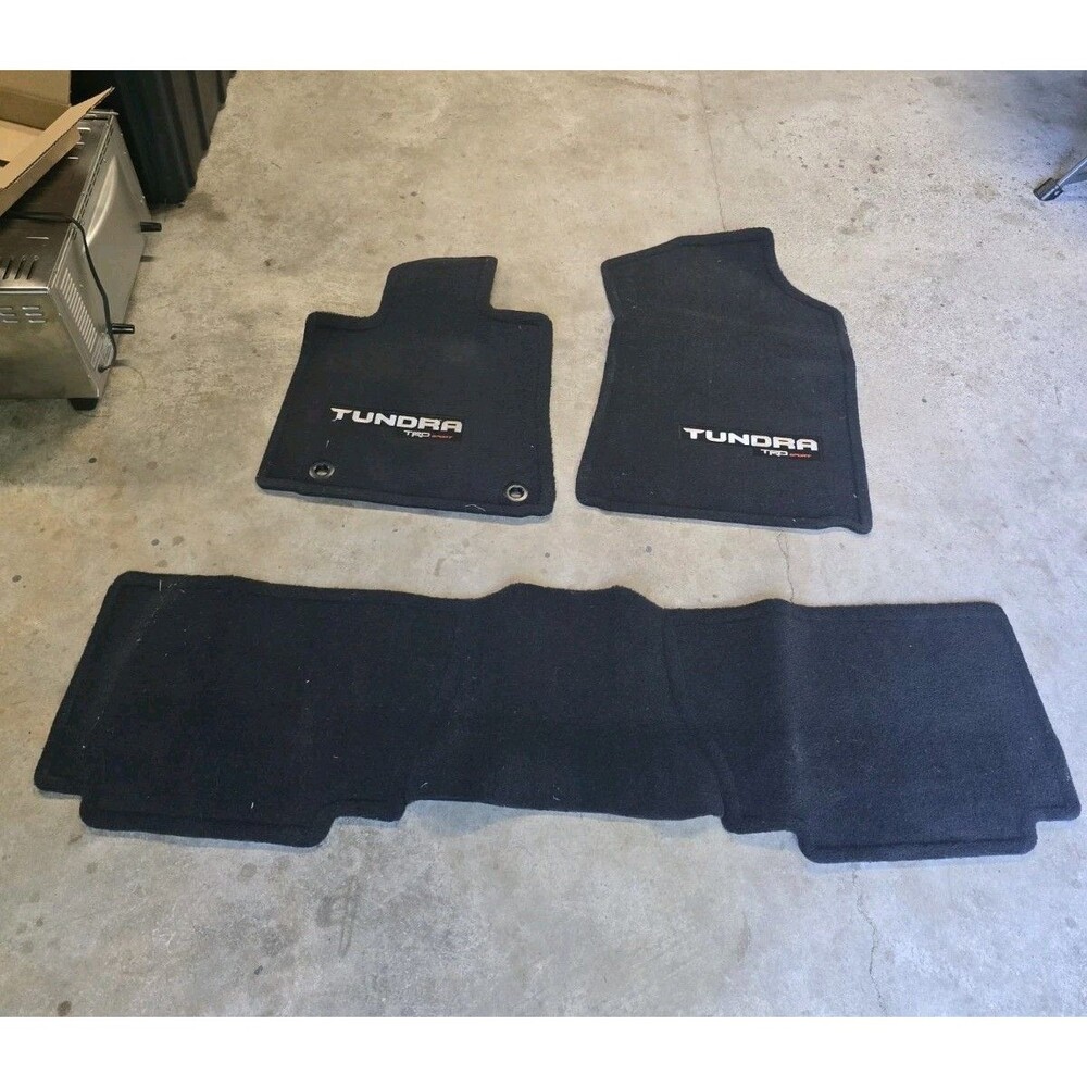 COMPLETE Toyota Tundra D-CAB  2015-2020 Black TRD Pro Carpet Mats PT206